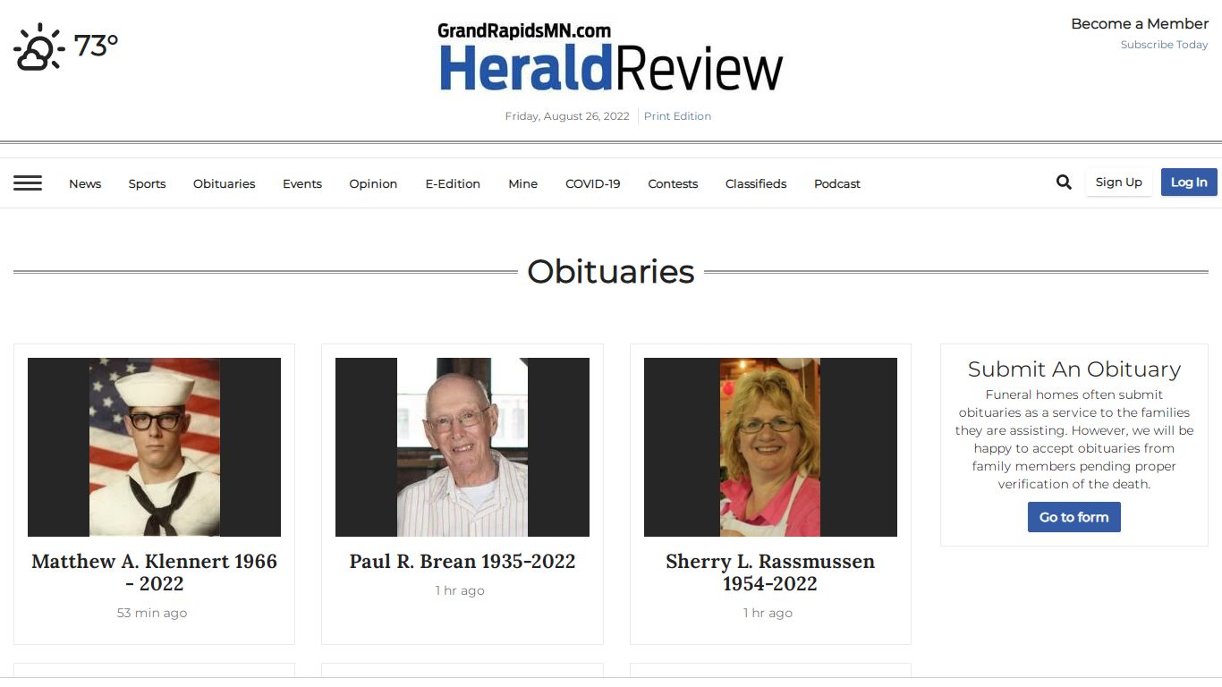 Obituaries | grandrapidsmn.com - Grand Rapids Herald-Review